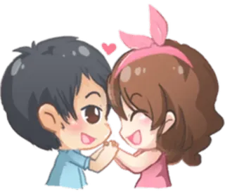 ☺️ love, couple, cute, cartoon, romance, sweet whatsapp sticker