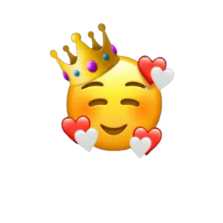 👑 Emoji, Corona, Cuore, Amore, Carino, Felice telegram sticker