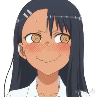 😳 Nagatoro Don't Toy with Me, Miss Nagatoro Anime, Kartun, Manga, Nagatoro, Ekspresi wajah, Lucu, Gadis telegram sticker