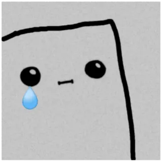 😢 плачущий, грустный, эмодзи, мультфильм telegram sticker
