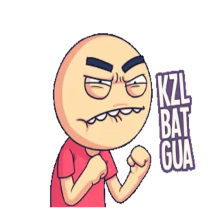 😡 KZL
BAT
GUA cartoon, angry, fist, expression, animated telegram sticker