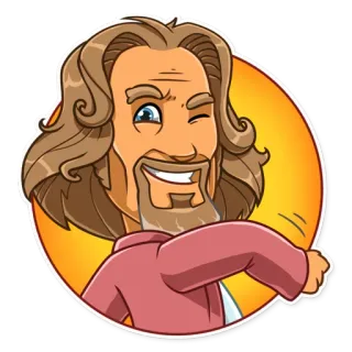 The Dude telegram stickers