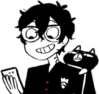 😀 Joker Persona 5 Anime, Manga, Persona 5, Joker, Ren Amamiya, Fanart, Videojuego telegram sticker