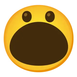 😧 Emoji, Choc, Surprise, Jaune, Bouche ouverte telegram sticker
