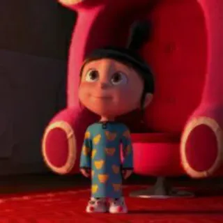 🥰 Agnes Despicable Me cartoon, girl, character, movie, cheerful, portrait telegram sticker