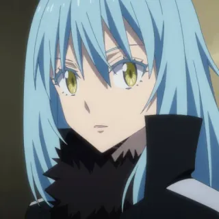😧 Rimuru Tempest That Time I Got Reincarnated as a Slime Аниме, Исекай, Слизь, Фэнтези, Синие волосы telegram sticker
