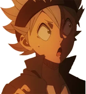 😧 Asta Black Clover 애니메이션, 블랙클로버, 아스타, 소년, 스티커, 만화 telegram sticker