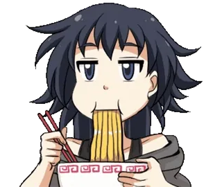 🎈 애니메이션, 라면, 먹기, 만화, 음식 telegram sticker