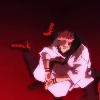 ✨ Yuji Itadori Jujutsu Kaisen Anime, Kampf, Jujutsu, Zauberer, Dämon whatsapp sticker