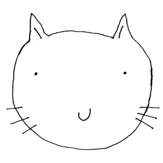 😊 Katze, Tier, süß, Aufkleber, Cartoon, Zeichnung telegram sticker