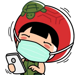 🤣 personnage, fille, masque, téléphone, tortue telegram sticker
