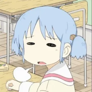 🐿 Mio Naganohara Nichijou Anime, Nichijou, Mio Naganohara, mignon, écolière, dessin animé whatsapp sticker
