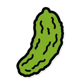 🥒 pickle, food, vegetable, green, sour telegram sticker