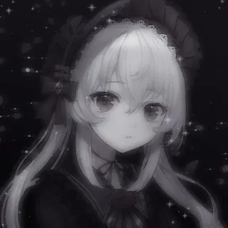 🖤 anime, menina, fofa, mangá, arte telegram sticker