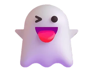 👻 fantasma, emoji, halloween, piscadela, fofo telegram sticker