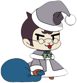 😊 Weihnachten, Feiertag, Winter, Weihnachtsmann, Cartoon whatsapp sticker