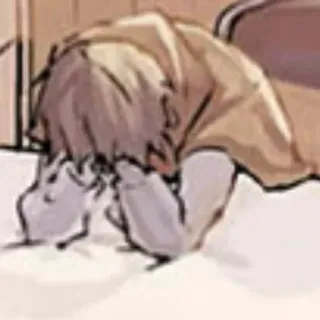 🔍 伤心, 哭泣, 动漫, 角色, 情绪化, 沮丧 telegram sticker