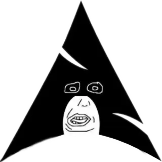 🤓 arch linux, software, computer, logo, schwarz weiß telegram sticker