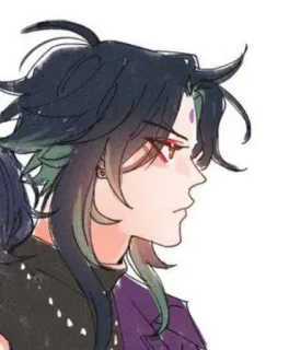 🌟 Xiao Anime, Mangá, Video game, Genshin Impact, Xiao, Fanart telegram sticker