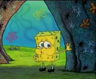 🤔 SpongeBob dessin animé, éponge, Bob, triste, confus, Nickelodeon telegram sticker