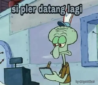 😒 Squidward Spongebob Squarepants si pler datang lagi Kartun, Squidward, Lucu, Meme whatsapp sticker