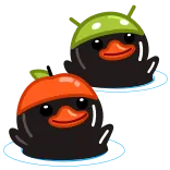 👯 утка, мультфильм, персонаж, милый, животное telegram sticker