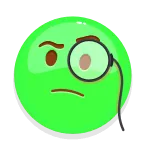 🧐 Monokel, grün, Gesicht, Figur, Emoticon telegram sticker