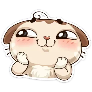 ☺️ 만화, 강아지, 개, 귀여운, 동물, 스티커 telegram sticker