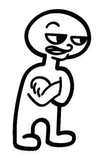 👀 Cartoon, Figur, Zeichnung, Strichzeichnung, Lustig, Meme telegram sticker