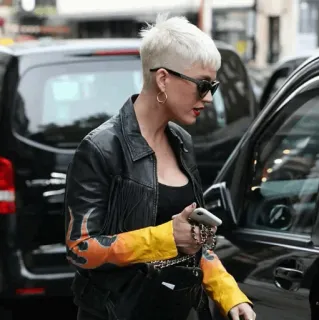 🌈 woman, sunglasses, jacket, fashion, style, hair whatsapp sticker