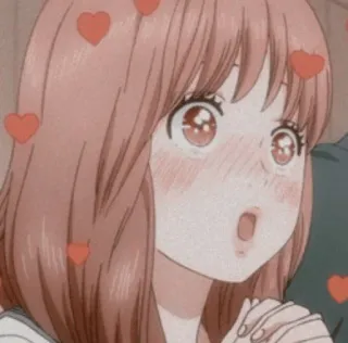 😯 Anime, Cartoon, Mädchen, Herzen, Süß, Liebe telegram sticker