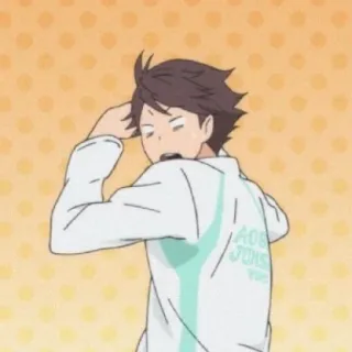 🦉 Oikawa Tooru Haikyuu!! Аниме, Haikyuu, Ойкава, Тоору, Волейбол, Спорт telegram sticker
