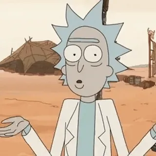 😉 Rick Sanchez Rick and Morty Rick Sanchez, Rick et Morty, Dessin animé, Scientifique, Animation adulte, Humour telegram sticker