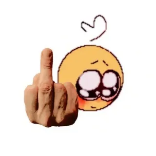 🦦 doigt d'honneur, offensant, emoji, geste, impoli, insulte, émoticône telegram sticker