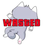 😵 WASTED kat, meme, verspild whatsapp sticker