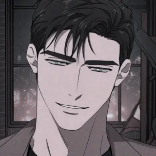 🌑 male, smirk, anime, handsome, man telegram sticker