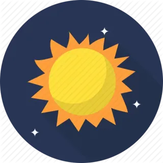 ☀ sun, star, solar, sky, weather, heat, warmth telegram sticker