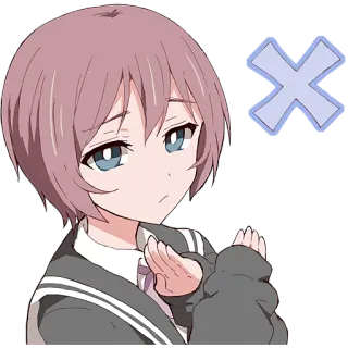 Молчаливая-тян @Nyasticks telegram stickers