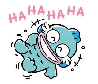 🐙 HAHAHAHA 笑い, 漫画, 面白い, 楽しい, 幸せ telegram sticker