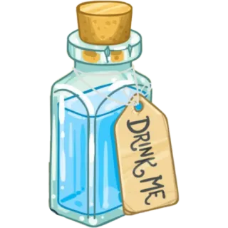 ☕️ DRINK ME 药水, 瓶子, 饮料, 魔法, 奇幻 whatsapp sticker