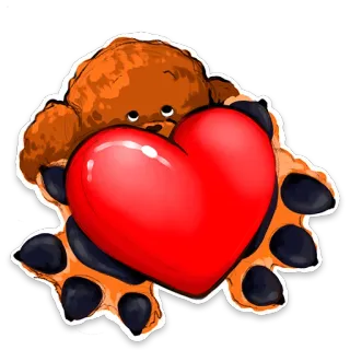 🥰 狗, 心, 爱, 情人节, 动物, 可爱 whatsapp sticker