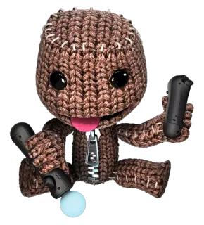 🎮 Sackboy LittleBigPlanet Sackboy, LittleBigPlanet, Playstation, Videojuego, Mando telegram sticker