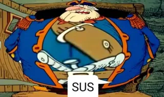 🌟 SUS Desenho animado, Pirata, Humor, Engraçado, Suspeito telegram sticker