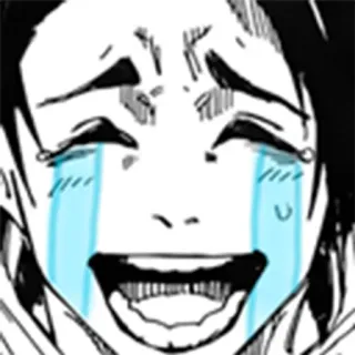 😂 crying, tears, anime, manga, emotional, laughing telegram sticker