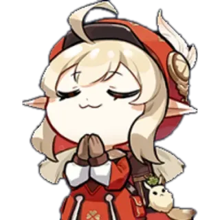😌 Klee Genshin Impact klee, genshin impact, anime, video game, cute telegram sticker