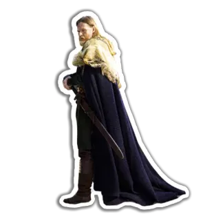 👑 전사, 검, 망토, 중세, 캐릭터, 판타지 telegram sticker