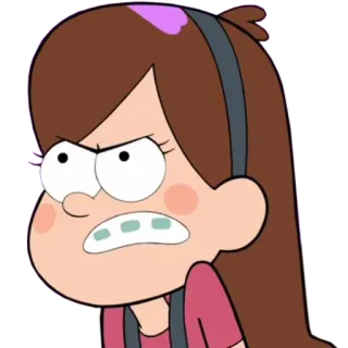 😡 Mabel Pines Gravity Falls cartoon, Mabel Pines, Gravity Falls, angry, sticker telegram sticker