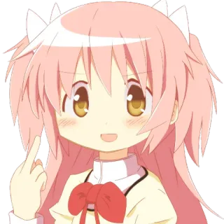 👆 Anime, Chica, Dibujo animado, Ofensivo, Gesto telegram sticker