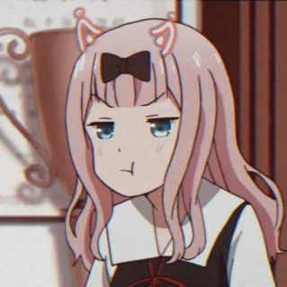 😠 Chika Fujiwara Kaguya-sama: Love Is War Аниме, Чика Фудзивара, Кагуя-сама: в любви как на войне, Смешные, Милые, Персонаж telegram sticker