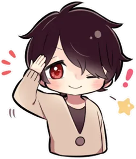 👌 Chibi, Anime, Fofo, Kawaii, Desenho animado, Personagem telegram sticker